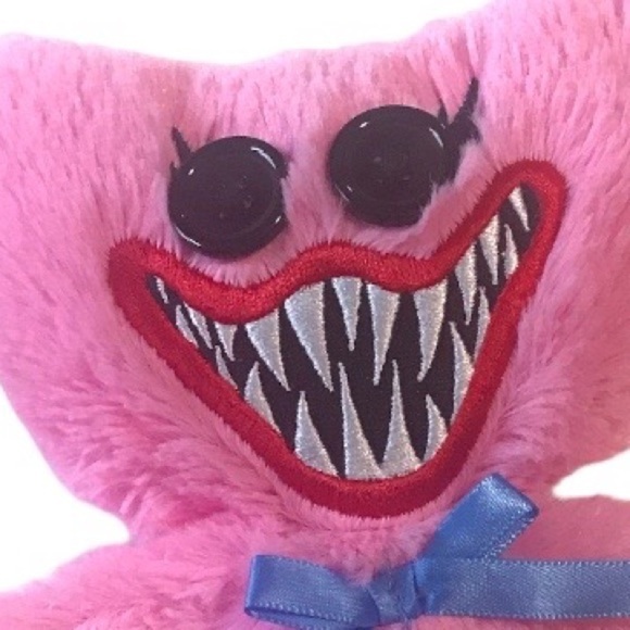Poppy Playtime Kissy Missy Scary Teeth Button Eyes 10” Plush Toy Stuffie - Picture 3 of 5